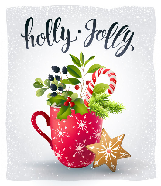 红杯热巧克力和棉花糖图片下载