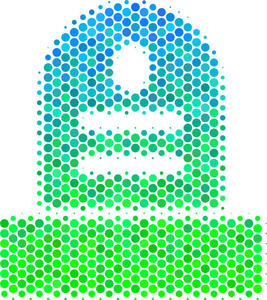 半色调蓝绿色坟墓图标图片下载