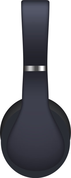 侧视图耳机图标现实风格图片下载