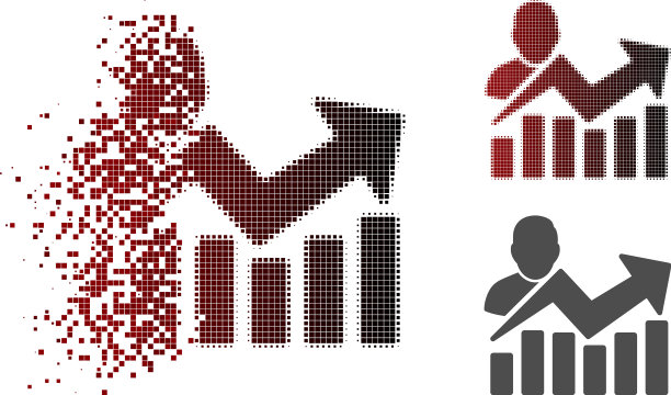 闪耀像素半色调用户图表图标图片下载