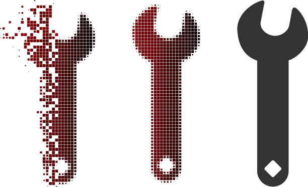 破点半色调扳手图标图片下载