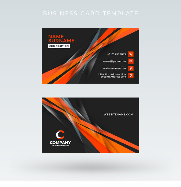 创意和干净的双面名片图片下载