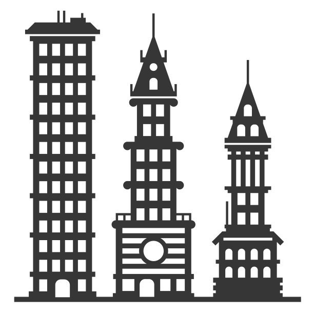 现代城市摩天大楼建筑群图片下载