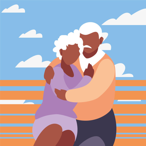 快乐爷爷奶奶日平设计图片下载