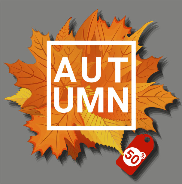 秋季概念横幅卡通风格图片下载