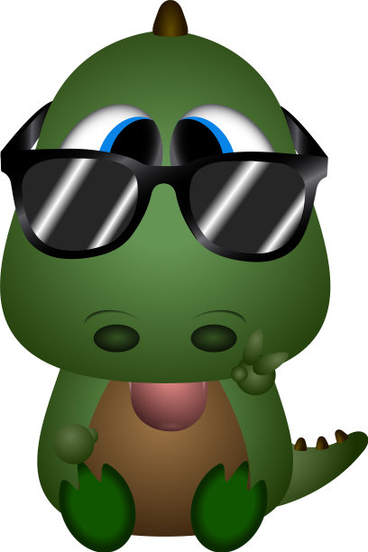 孤立的可爱的恐龙图片下载