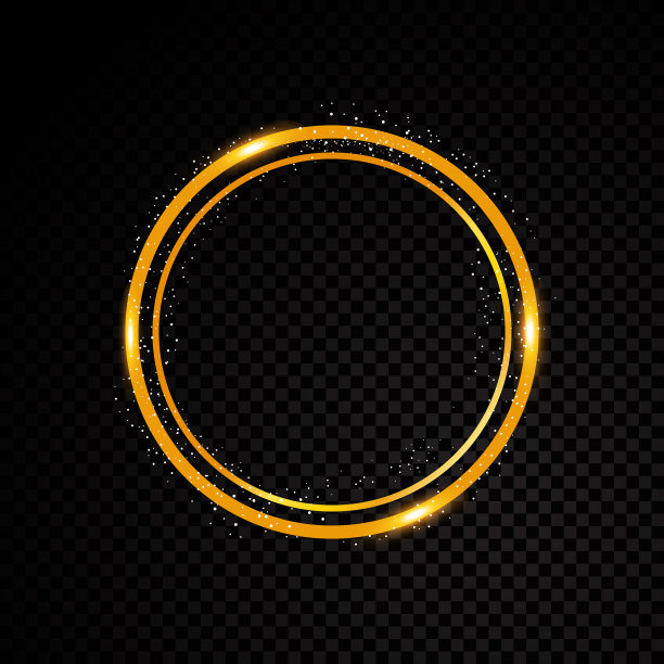 圆框闪亮圆横幅图片下载