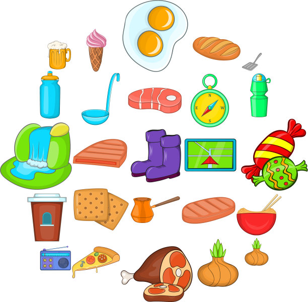 荒野区域图标设置卡通风格图片下载