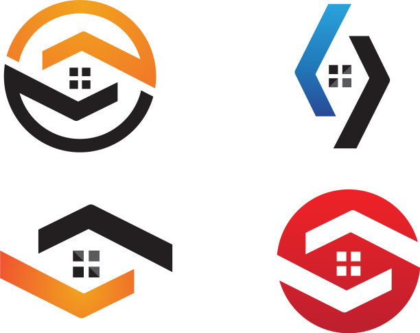 房屋建筑Logo和符号图标模板图片下载