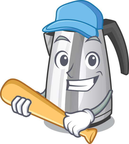 打棒球的电热不锈钢水壶图片下载