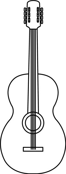 吉他乐器孤立图标图片下载