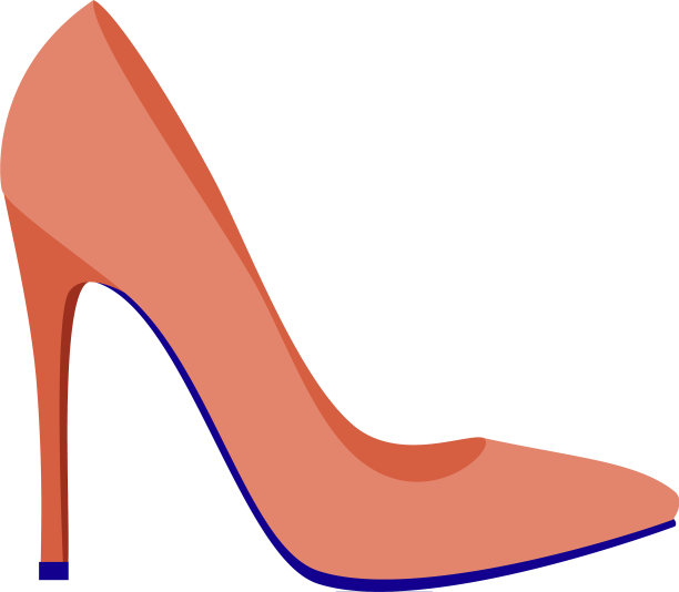 红色女人鞋图标平风格图片下载