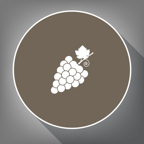 葡萄标志上白色的图标图片下载