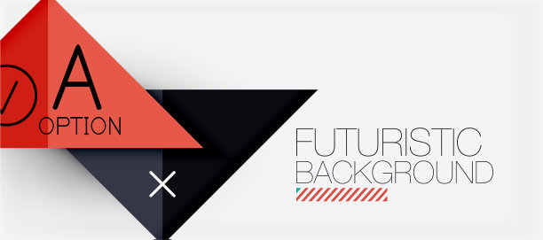 极简三角形现代旗帜设计图片下载