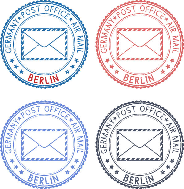柏林圆邮戳的信封图片下载
