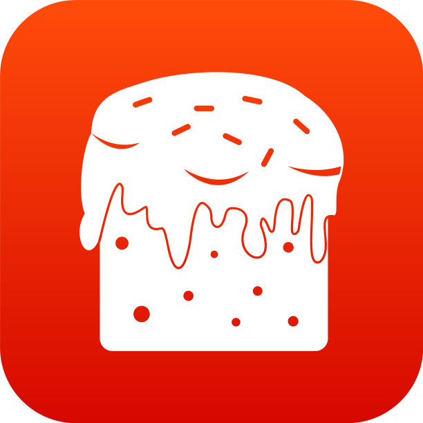 复活节蛋糕图标数字红色图片下载