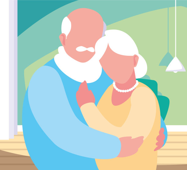 快乐爷爷奶奶日平设计图片下载