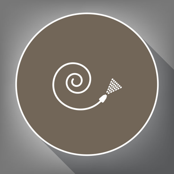 花园软管标志白色图标棕色图片下载