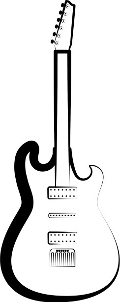 电吉他轮廓乐器图片下载