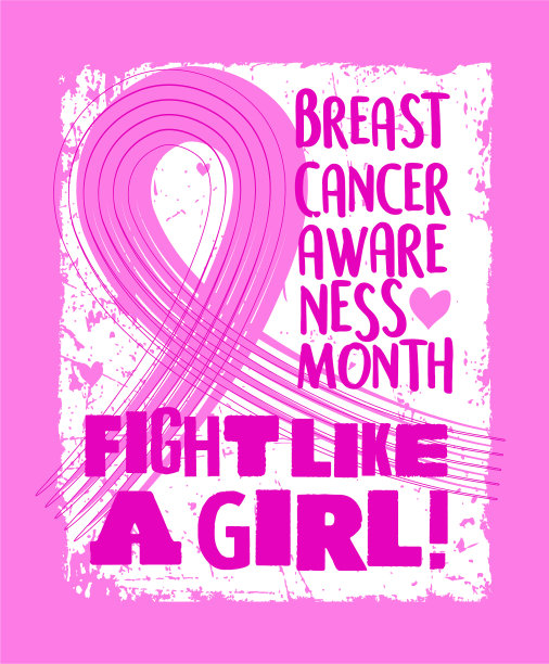 乳腺癌宣传月设计图片下载