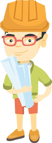 亚洲小工程师拿着图纸图片下载