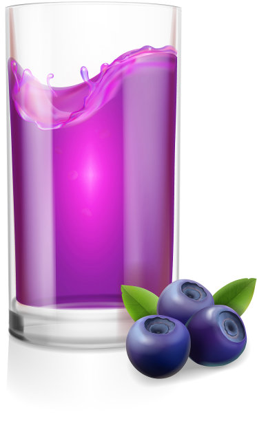 杯子里装着孤立的蓝莓汁图片下载