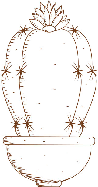 抽象的可爱的仙人掌图片下载