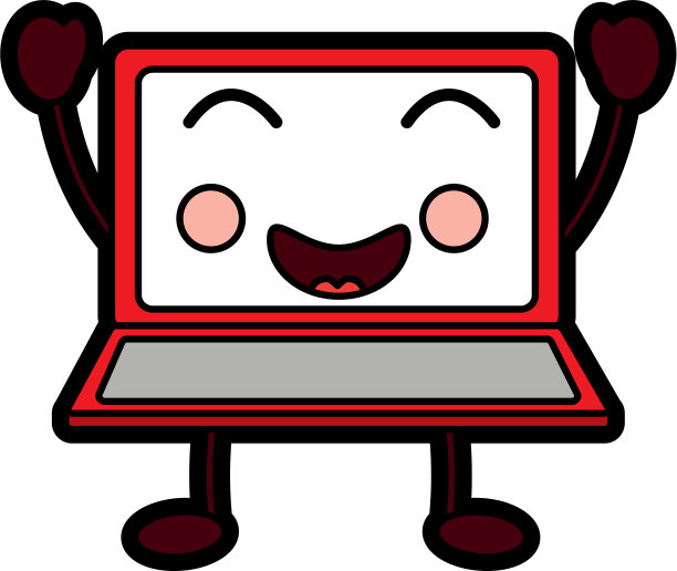 快乐的笔记本卡哇伊图标形象图片下载