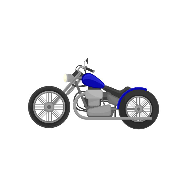 老式的大轮子的摩托车图片下载