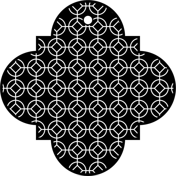 标签中国圆形和菱形风格图案图标图片下载