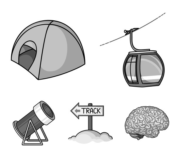 索道帐篷路牌雪炮滑雪图片下载