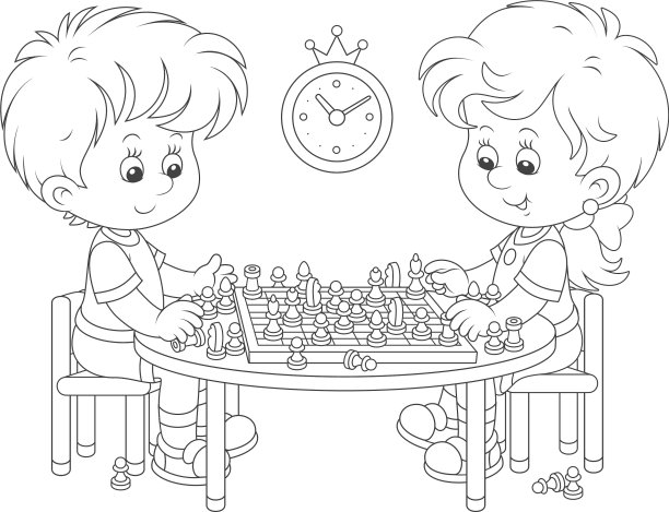 孩子们下棋图片下载