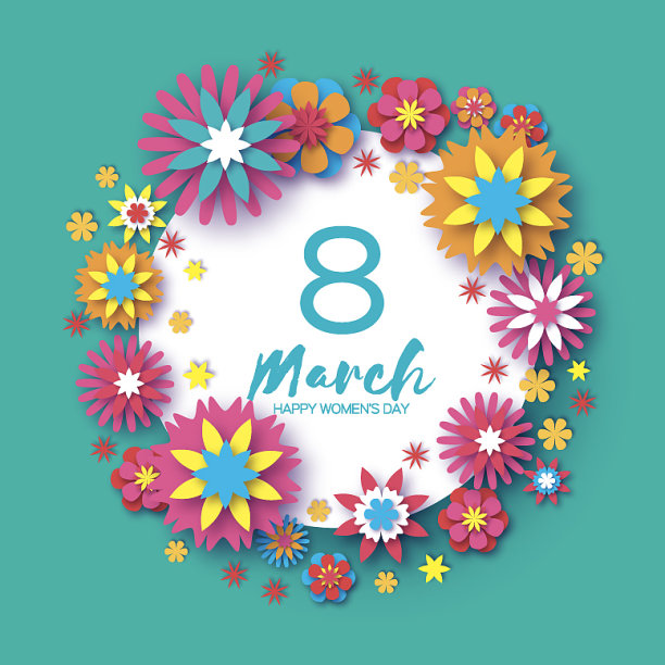 缤纷快乐的妇女节3月8日时髦妈妈图片下载