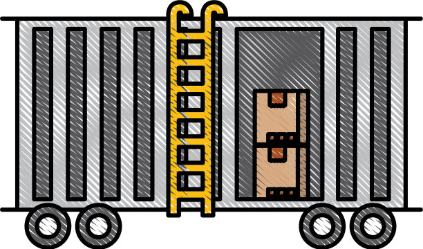 货运列车、货车、集装箱和箱子图片下载