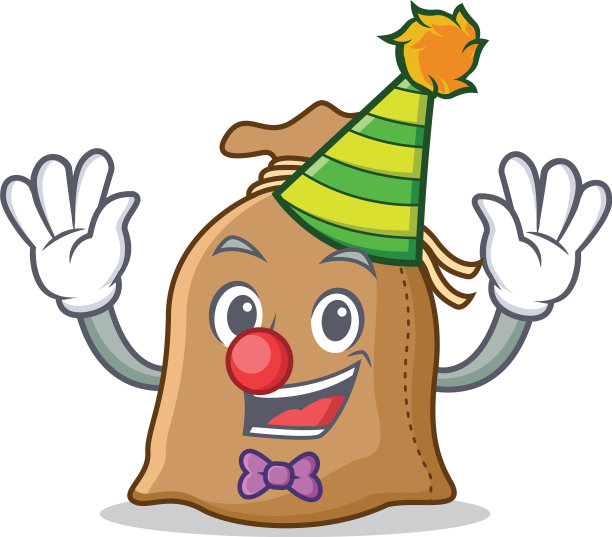 小丑袋吉祥物卡通风格图片下载
