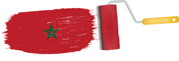 笔触与摩洛哥国旗隔离图片下载