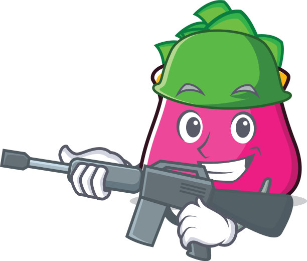 军队钱包人物卡通风格图片下载