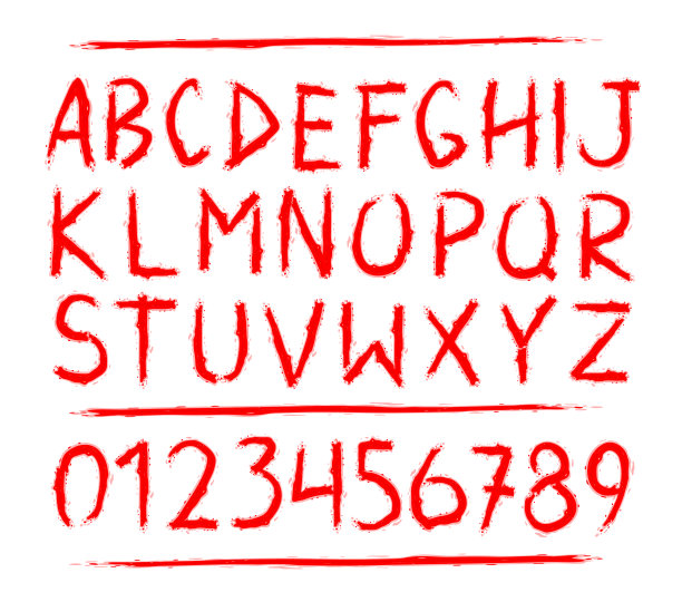 血手画的恐怖字母图片下载