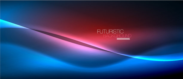 氖发光的波，神奇的能量和光运动图片下载