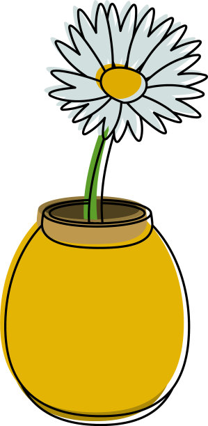 花瓶中的花图标形象图片下载