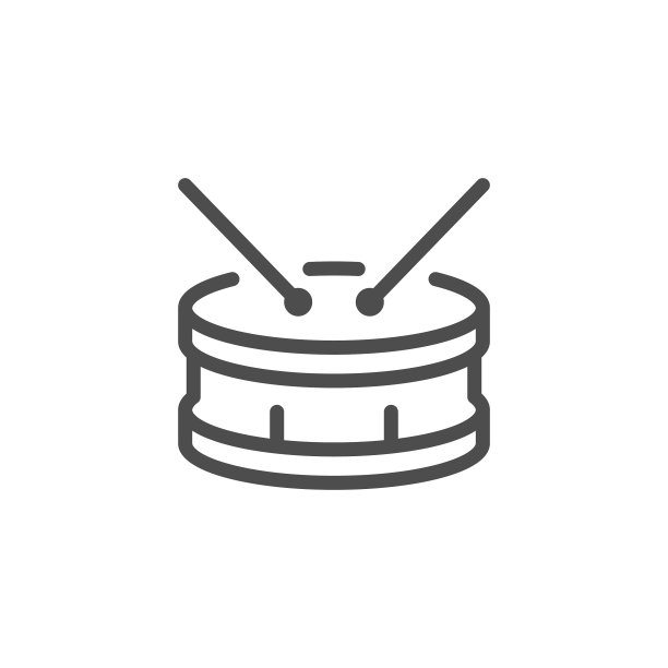 鼓线条图标图片下载