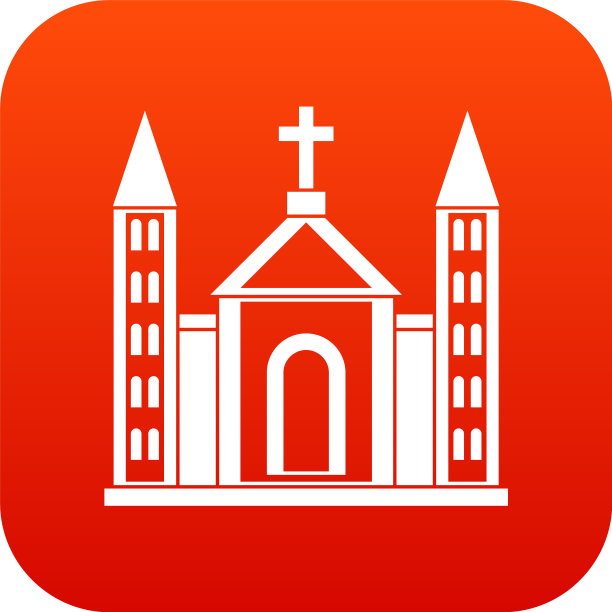 基督教天主教教堂图标数字建筑图片下载