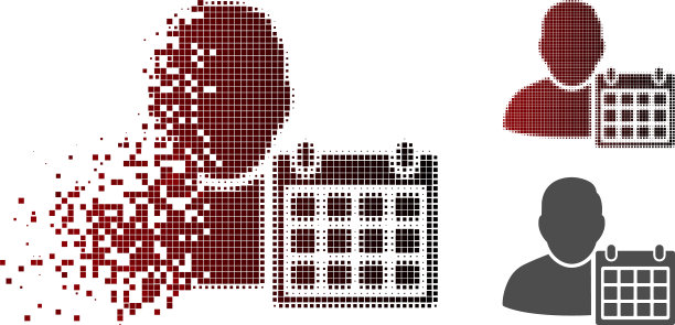 分散像素半色调用户时间表图片下载