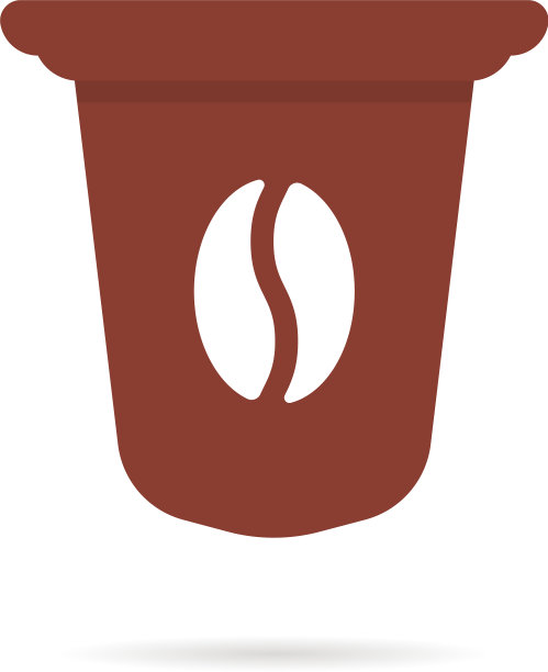 棕色简单的咖啡胶囊图标图片下载