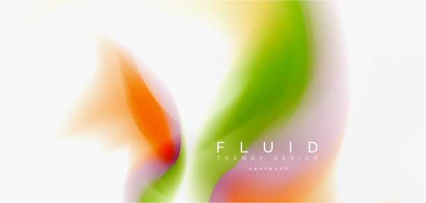 颜色流动波浪时尚液体设计模板图片下载