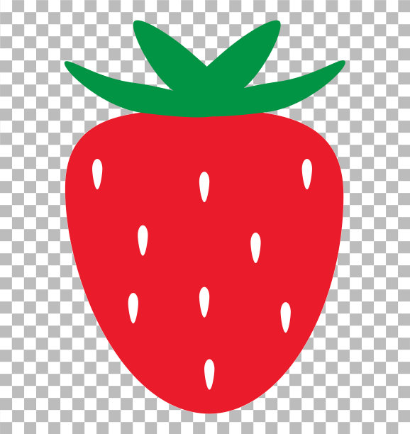 透明背景上的草莓图片下载