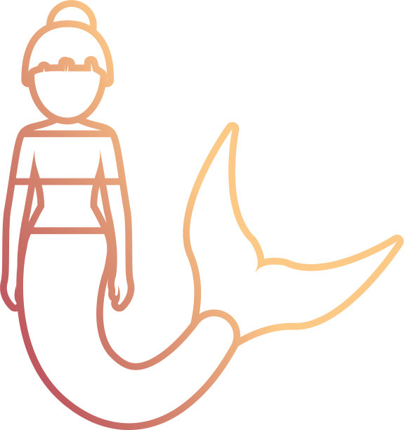 可爱的美人鱼图标形象图片下载