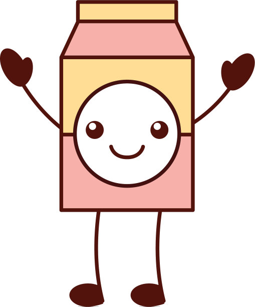 卡哇伊牛奶或果汁盒装饮用图片下载