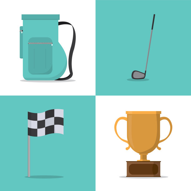 一套高尔夫球设备图片下载