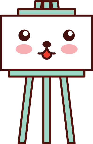 卡哇伊卡通平面设计展示板图片下载